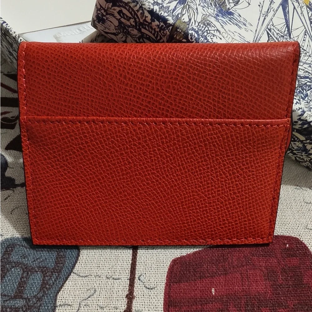 Dior Red Leather Mini Crossbody with Gold 'D' Charm Accent
